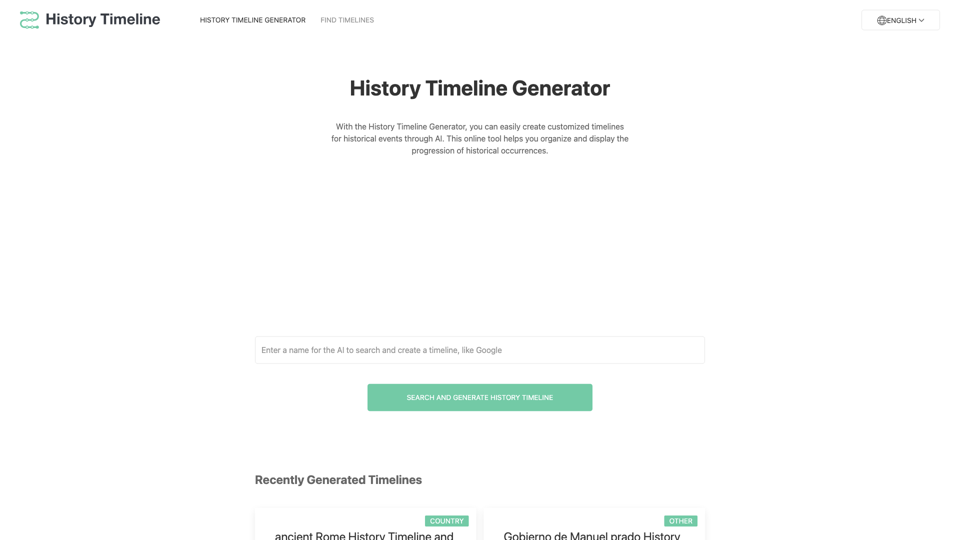 History Timeline Generator - A Tool for Making Personalized Historical Timelines